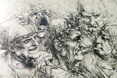 Grotesque Heads by Leonardo da Vinci